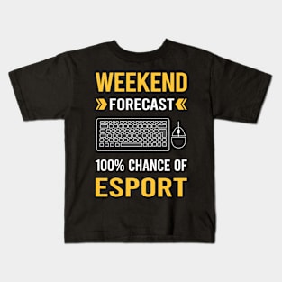 Weekend Forecast Esport Esports Kids T-Shirt